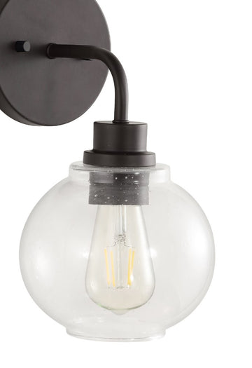 Sandrine Iron/Seeded Glass Cottage Rustic LED Vanity Light - JONATHAN Y